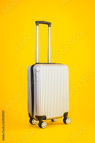 Gray color luggage or baggage bag use for transportation travel
