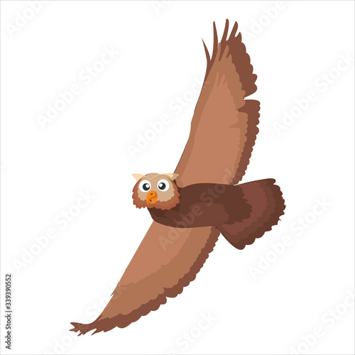 Cute animal owl clip art bird illustration cartoon character