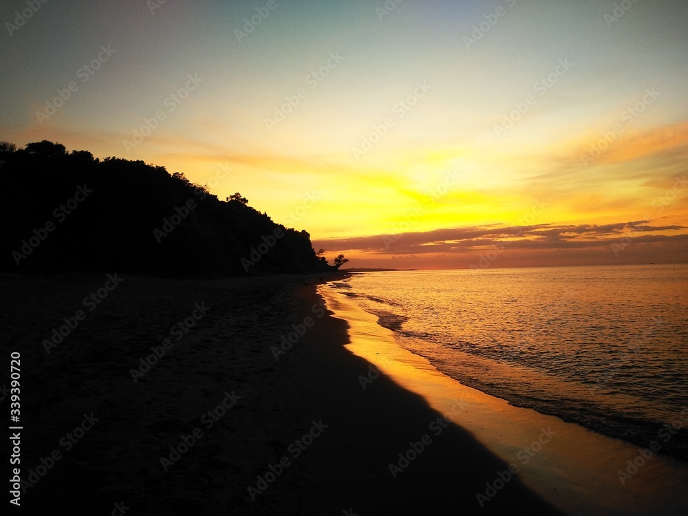 sunset at the beach