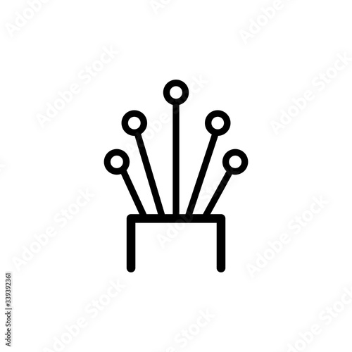 Fiber optic cable trendy flat design