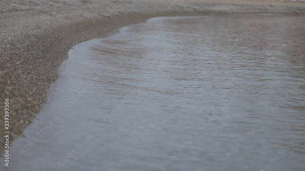 Closeup Scenery Of A Waves Crashing On The Shore in Canada - Closeup Shot Closeup Scenery Of A Waves Crashing On The Shore in Canada - Closeup Shot