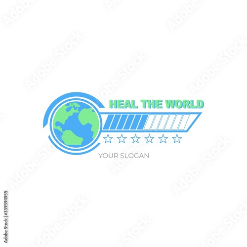 Heal The world illustration design vector