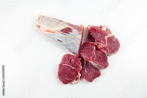 Quadro em tela Beef tender chuck isolated on white.