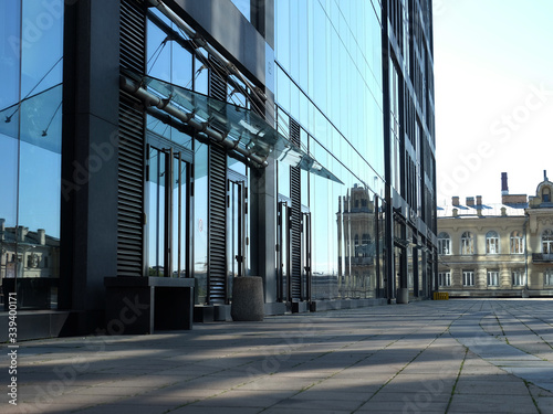modern business center with big glass wnindows © Raisa Kanareva
