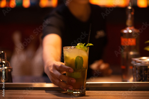 Quadro em tela bar, beverage, citrus, close-up, cocktail, cold, cool, cooler, delicious, desser