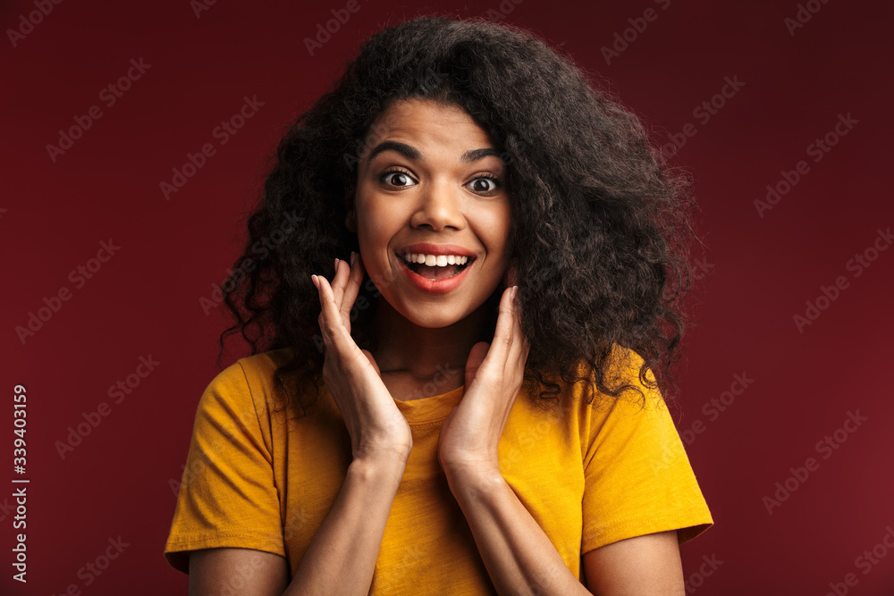 African woman posing isolated. African woman posing isolated.