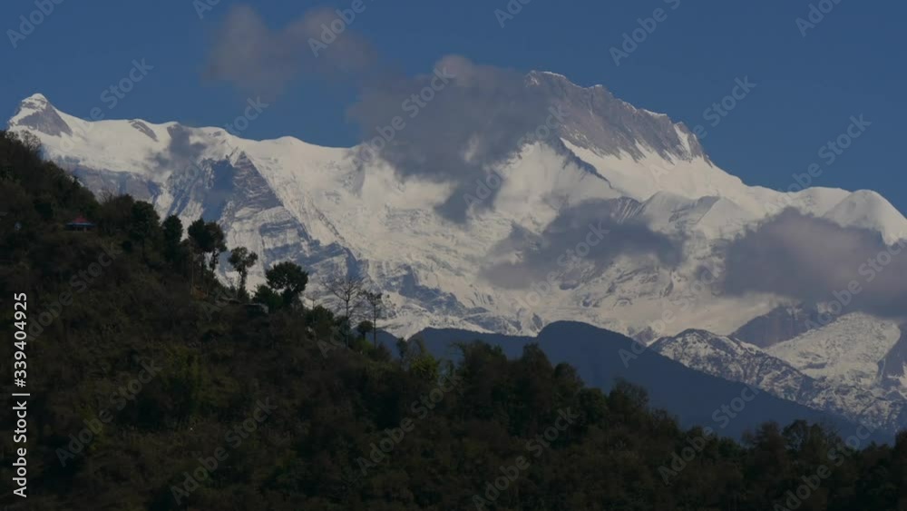 Short T-lapse of the Himalaya Mountains In Pokhara, Nepal Short T-lapse of the Himalaya Mountains In Pokhara, Nepal