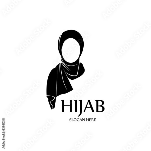 hijab women black silhouette vector icons app-vector