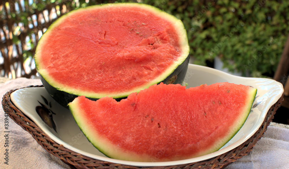 
red watermelon juicy, from organic farming