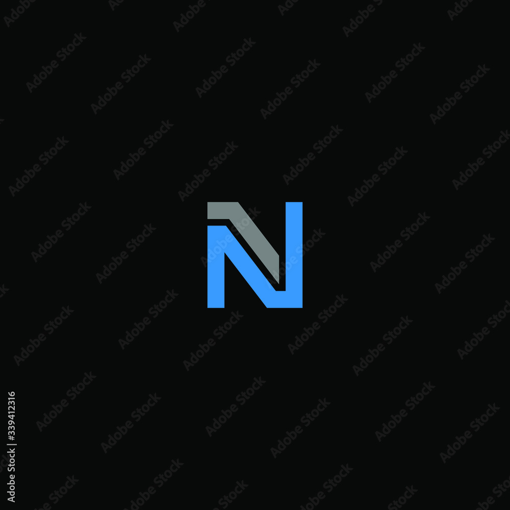 N letter designs with different colors and backgrounds for logo and ...