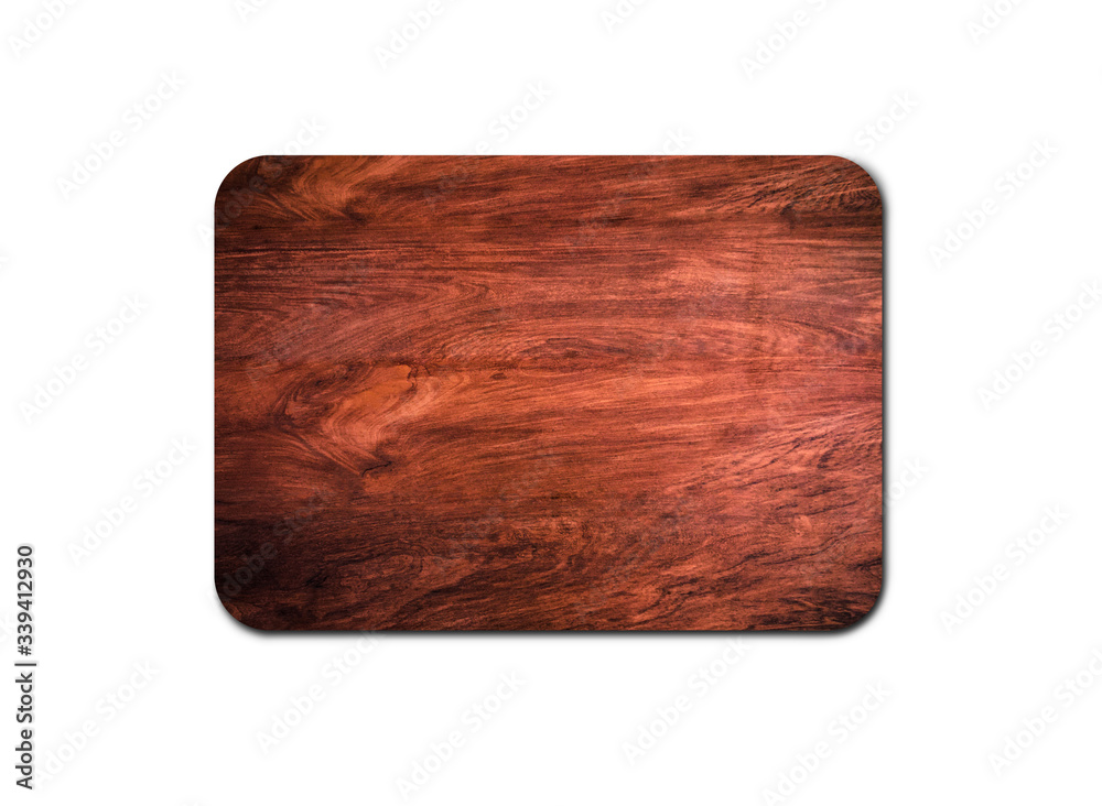 Wooden cutting board texture isolated on white background with clipping path for design