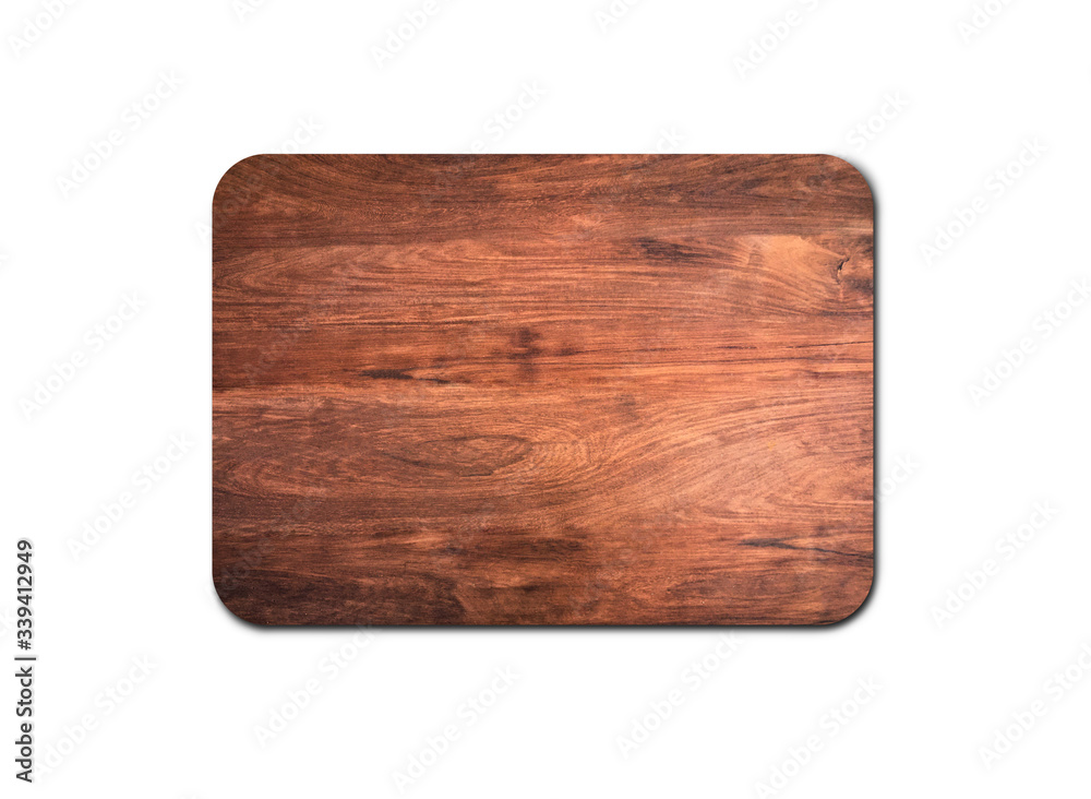 Wooden cutting board texture isolated on white background with clipping path for design Wooden cutting board texture isolated on white background with clipping path for design