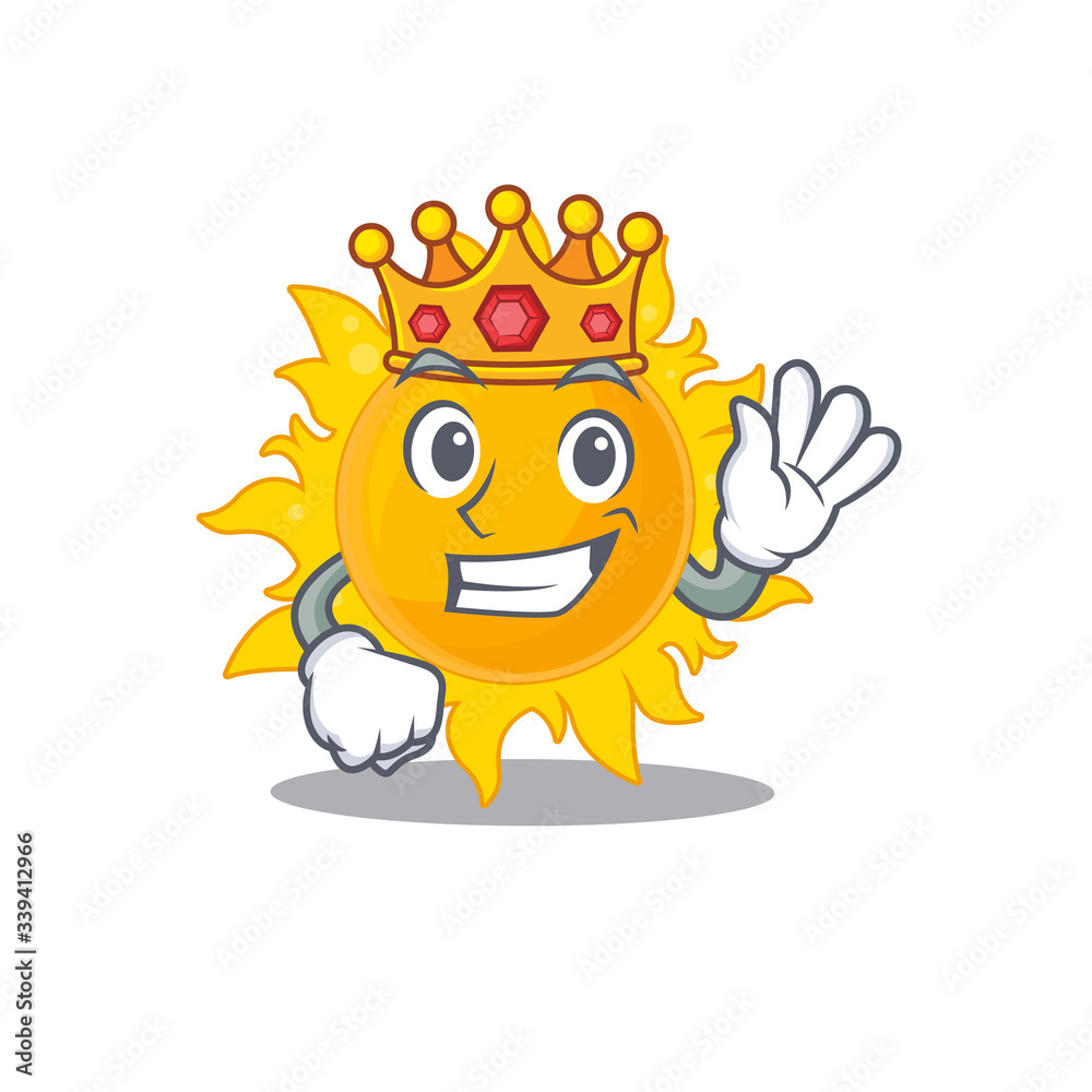 A Wise King of summer sun mascot design style