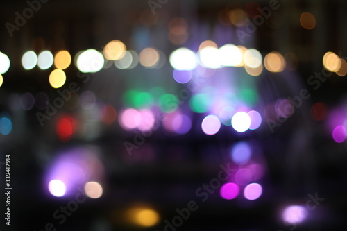 defocused lights in the city