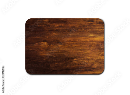Wooden cutting board texture isolated on white background with clipping path for design