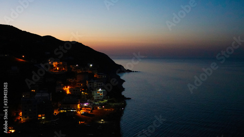 sunset over the sea