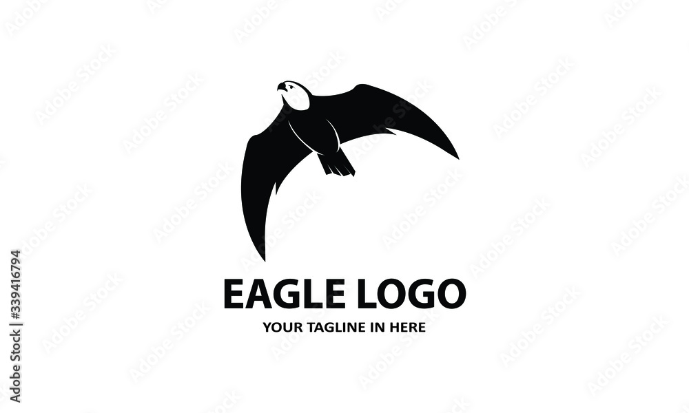 Fototapeta premium silhouette A simple eagle, suitable for business symbols or logos