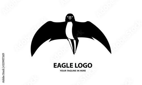 silhouette A simple eagle  suitable for business symbols or logos