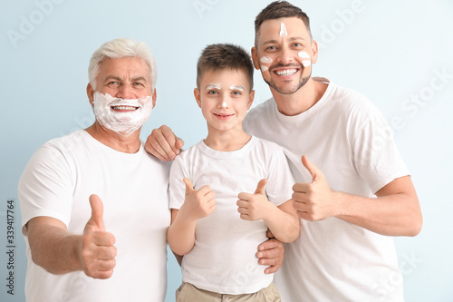 Man, his father and son wit...
