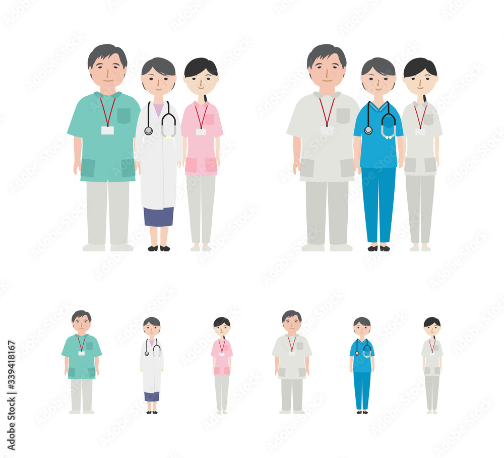 熟練女医と看護師たち
