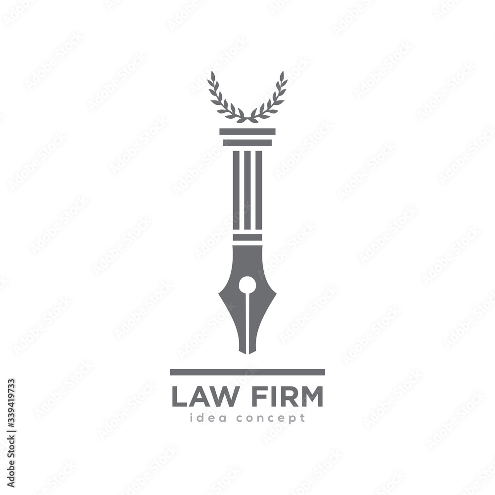 Obraz premium Creative Law Concept Logo Design Template