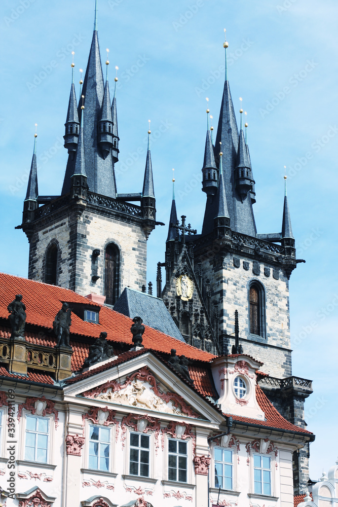 Fototapeta premium beautiful street in Prague, travel photo