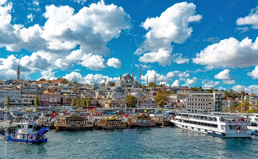Turkish city of Istanbul historical monuments and views