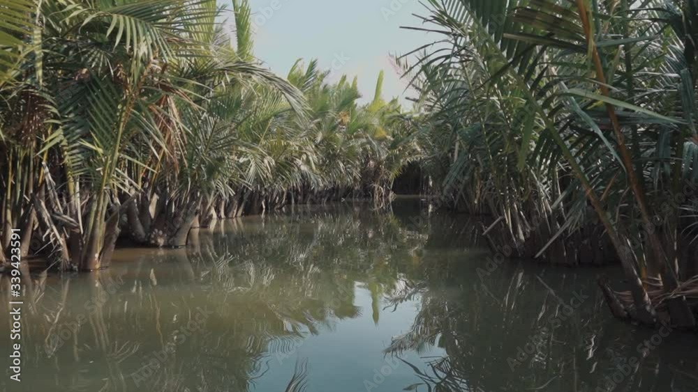 Moving Shot of a Remote Area of the Thu Bon River in Vietnam. Moving Shot of a Remote Area of the Thu Bon River in Vietnam.