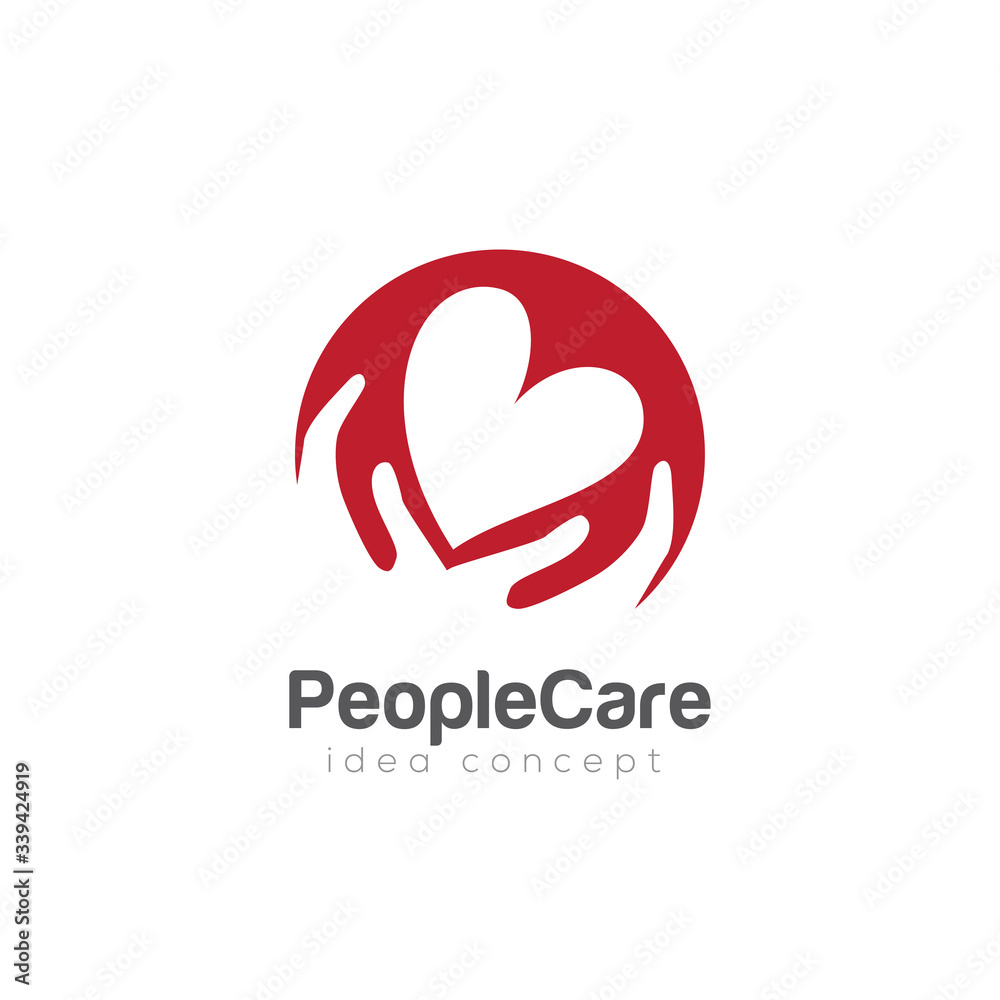 Creative Care Concept Logo Design Template Creative Care Concept Logo Design Template