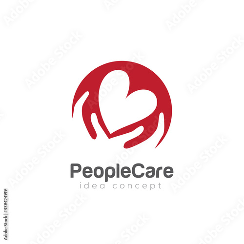 Creative Care Concept Logo Design Template