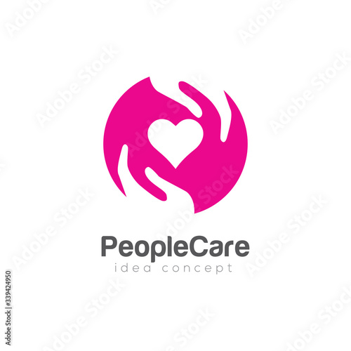 Creative Care Concept Logo Design Template