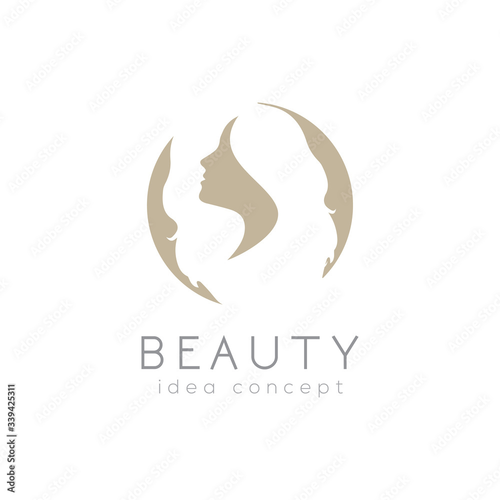 Creative Beauty Concept Logo Design Template Creative Beauty Concept Logo Design Template