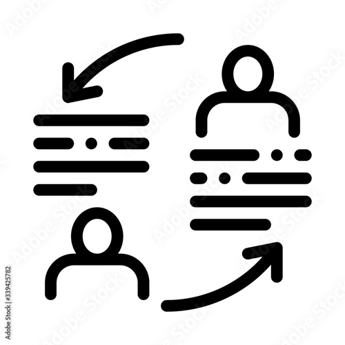 knowledge sharing icon vector. knowledge sharing sign. isolated contour symbol illustration