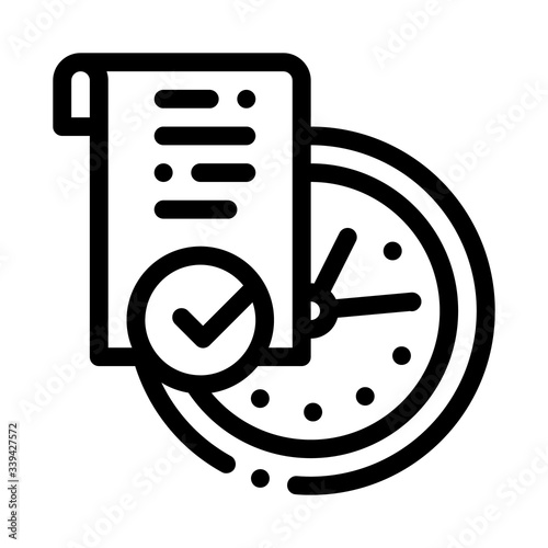 temporary document icon vector. temporary document sign. isolated contour symbol illustration