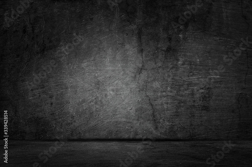 Texture dark concentrate floor with mist or fog