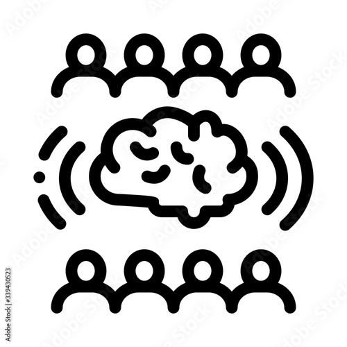 collective mind icon vector. collective mind sign. isolated contour symbol illustration