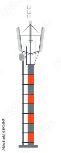 Tower station for signal transmitting, broadcasting system icon