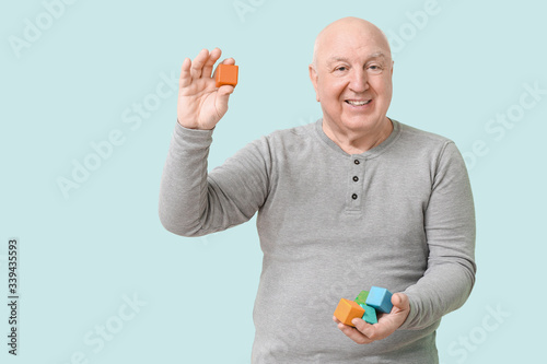 Elderly man suffering from ...