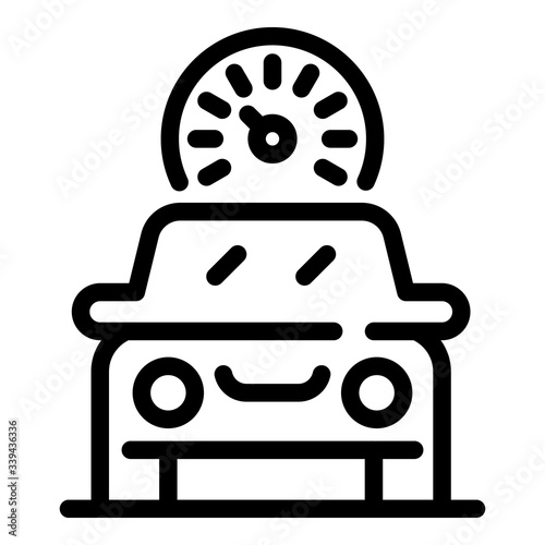 Modern carsharing icon. Outline modern carsharing vector icon for web design isolated on white background