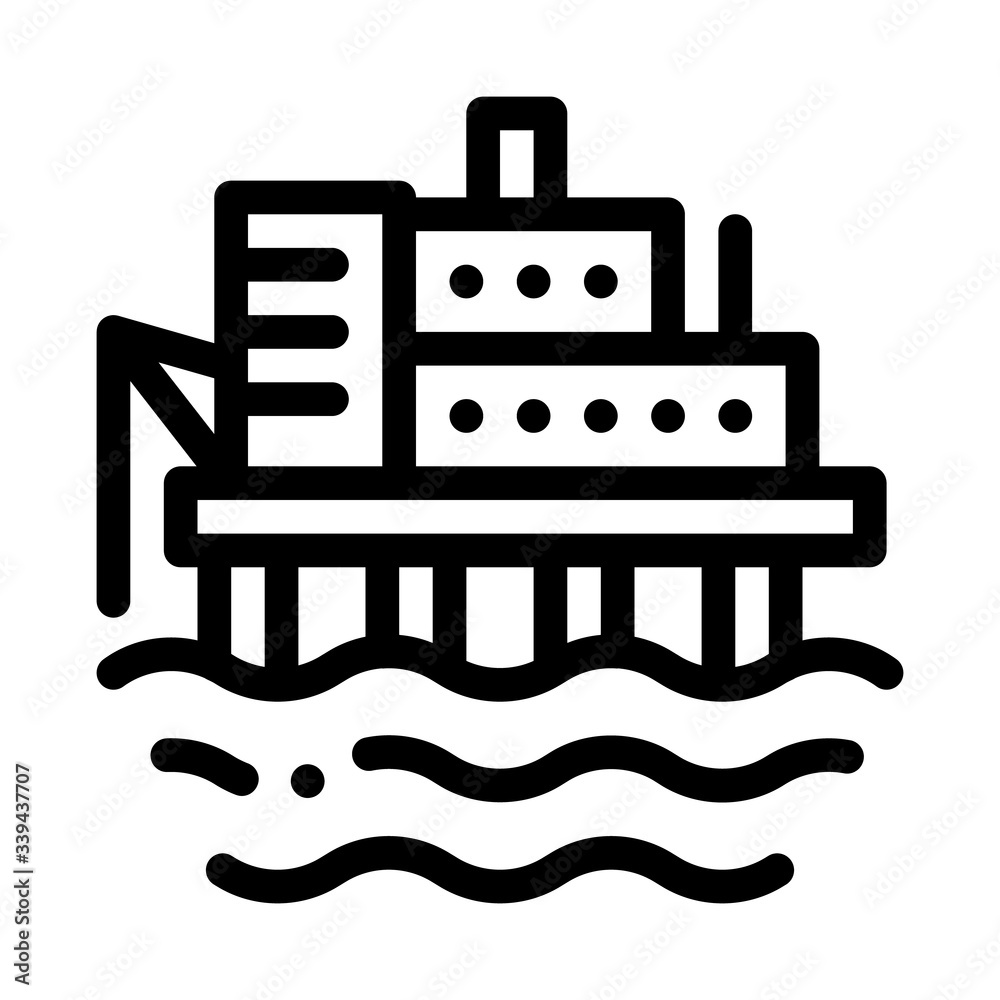 water power plant icon vector. water power plant sign. isolated contour symbol illustration water power plant icon vector. water power plant sign. isolated contour symbol illustration
