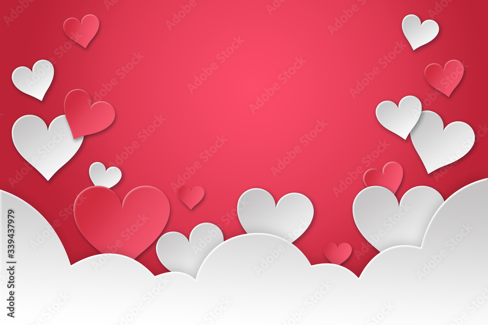 Día del amor y la amistad fondo 14 de febrero ilustración de Stock | Adobe  Stock