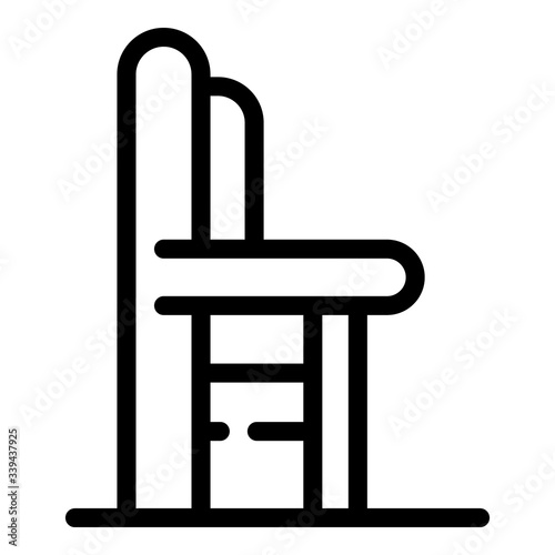 Feeding chair icon. Outline feeding chair vector icon for web design isolated on white background