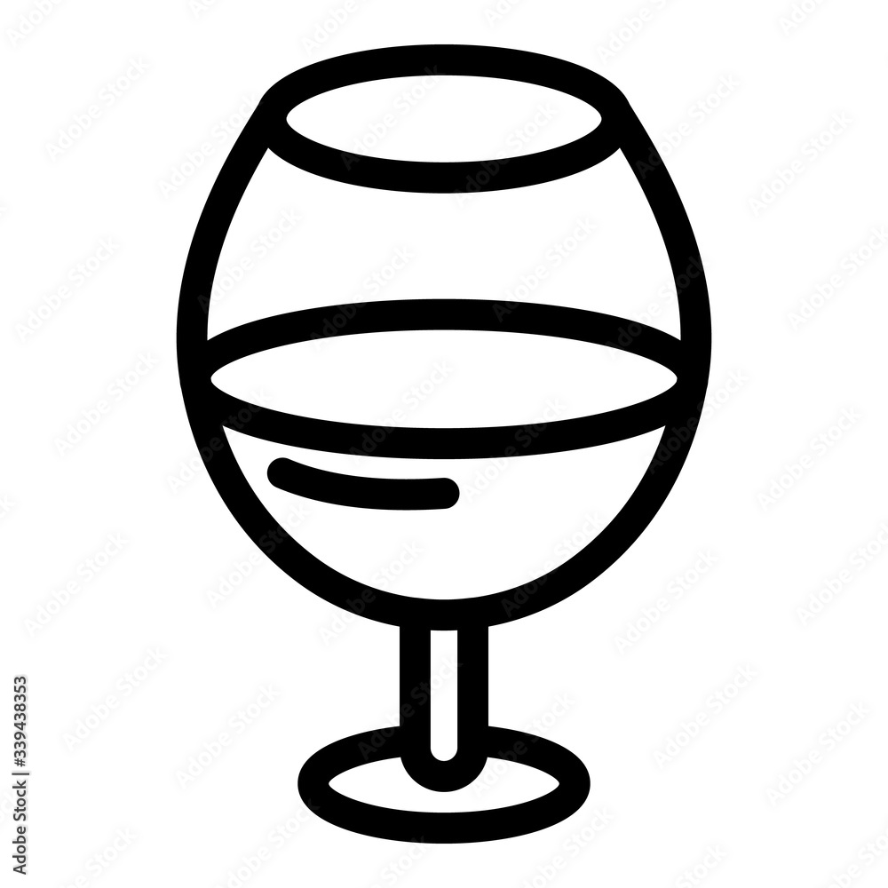 Wine glass icon. Outline wine glass vector icon for web design isolated on white background Wine glass icon. Outline wine glass vector icon for web design isolated on white background