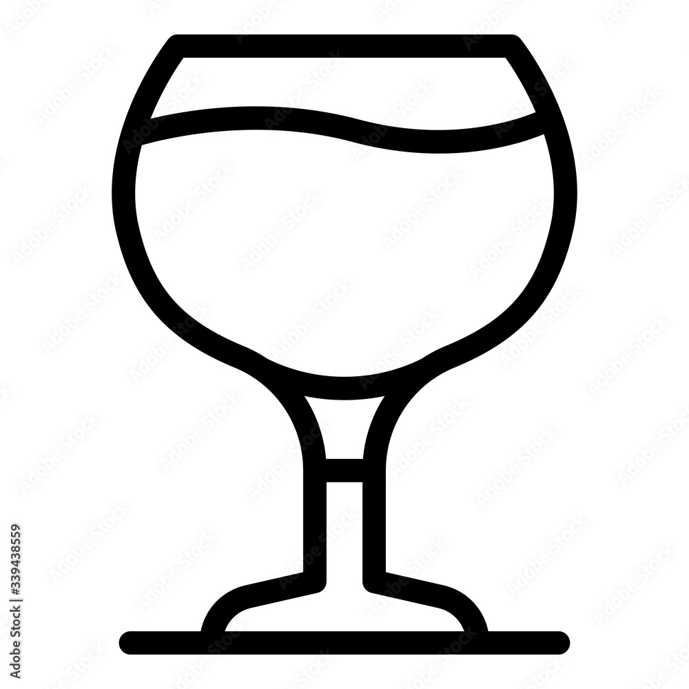 Oversize wine glass icon. Outline oversize wine glass vector icon for web design isolated on white background Oversize wine glass icon. Outline oversize wine glass vector icon for web design isolated on white background