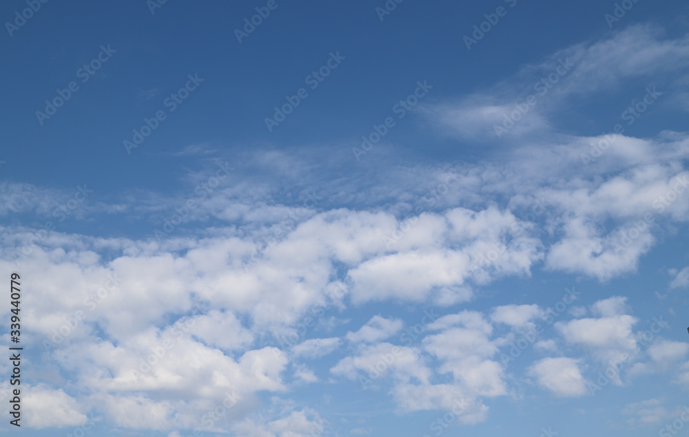 Naklejka premium Scenery of cloudy blue sky in summer.