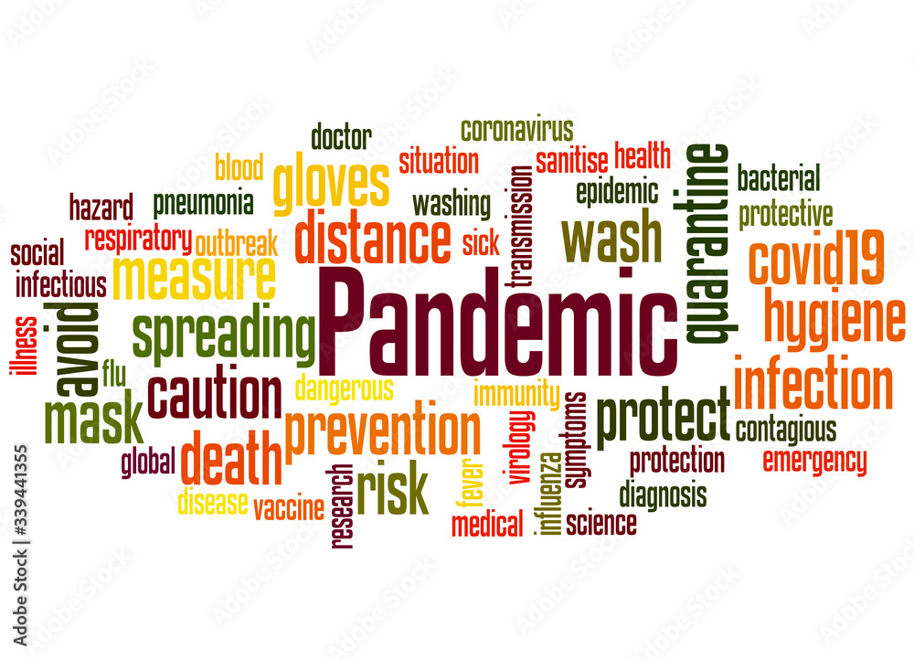 Pandemic word cloud concept 2