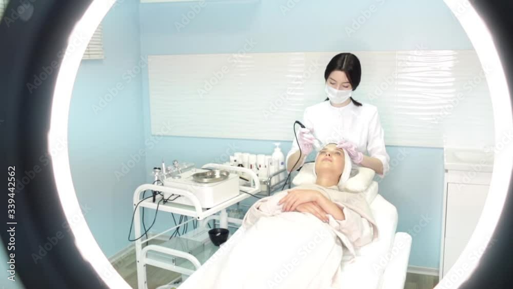 Young and beautiful girl in the clinic of natural beauty Young and beautiful girl in the clinic of natural beauty