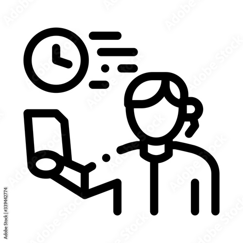 announcer leading icon vector. announcer leading sign. isolated contour symbol illustration