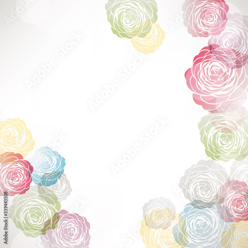 background illustration of Camellia decorations
