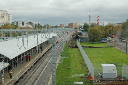 Photography railway station in moscow